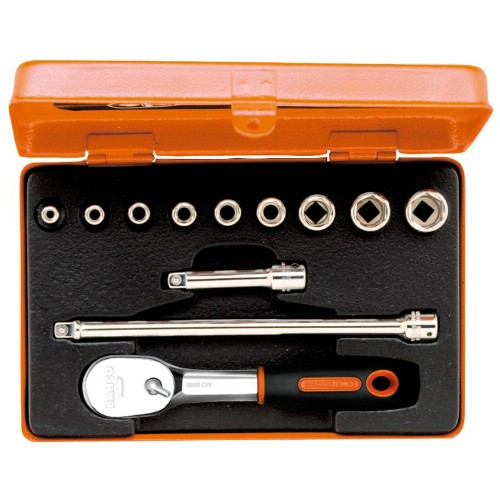 Hylsnyckelsats 1/4" mm 12-delar BAHCO 6712R