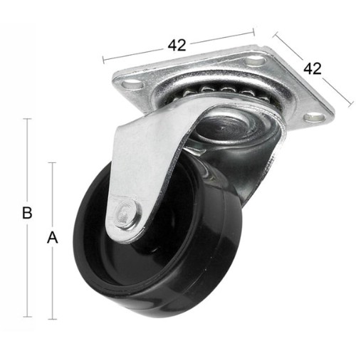 Möbelhjul HABO 5345, 5348 20-30 kg