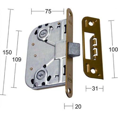 Innerdörrlås ABLOY 414