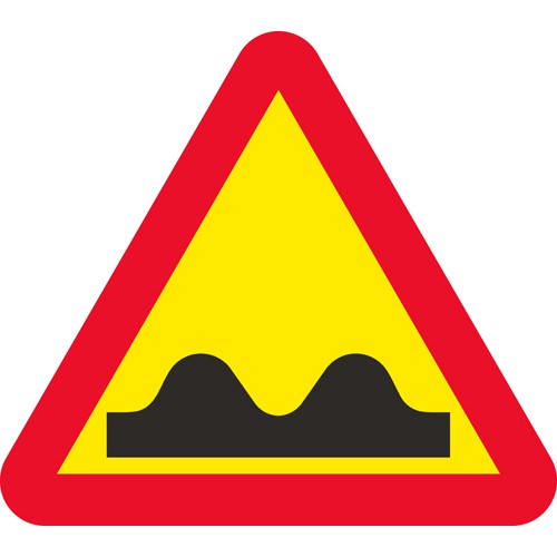 Vägmärke varning för ojämn väg