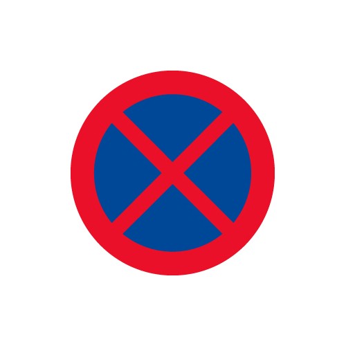 Vägmärke förbud att stanna och parkera