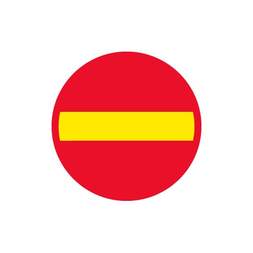 Vägmärke förbud mot infart med fordon