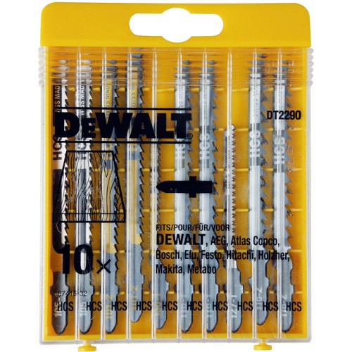 Sticksågbladsats DEWALT 10 delar