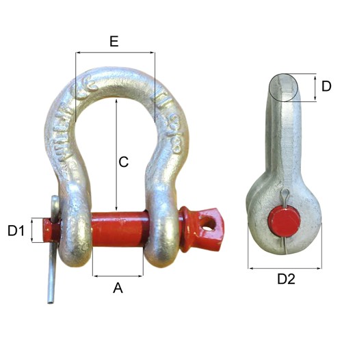 Schackel lyr BEDSAB FZV US Standard Skruvbult