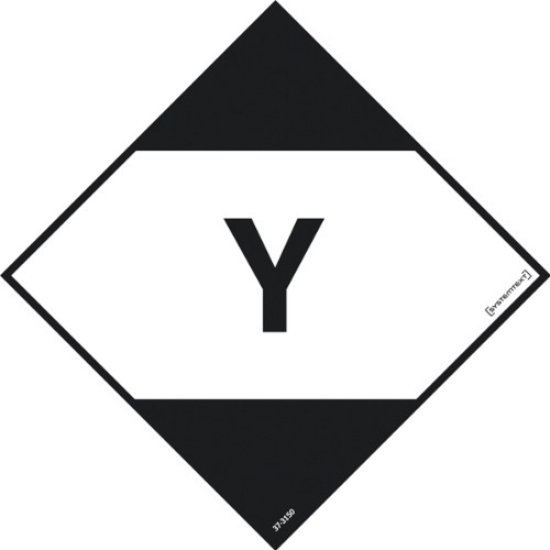 Skylt ADR begränsad mängd med flyg självhäftande