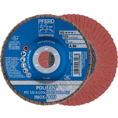 Lamellrondell PFERD PFC A-COOL SG INOX+ALU vinklad