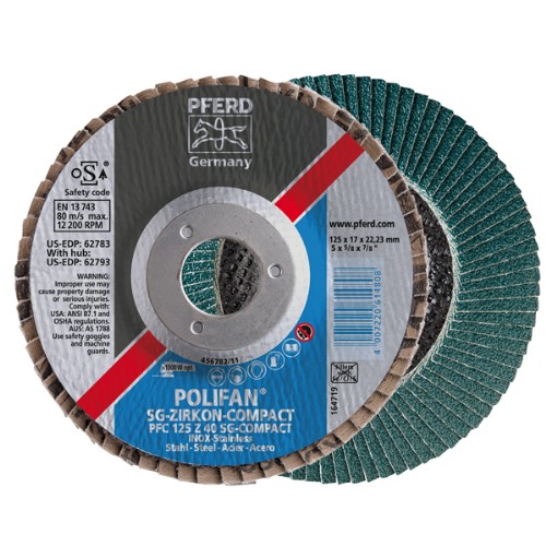 Lamellrondell PFERD PFC Z SG-COMPACT vinklad