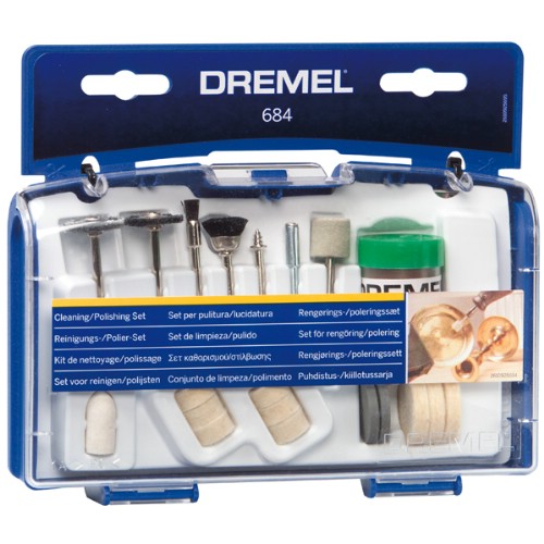 Rengörings- och polerset DREMEL 20 delar