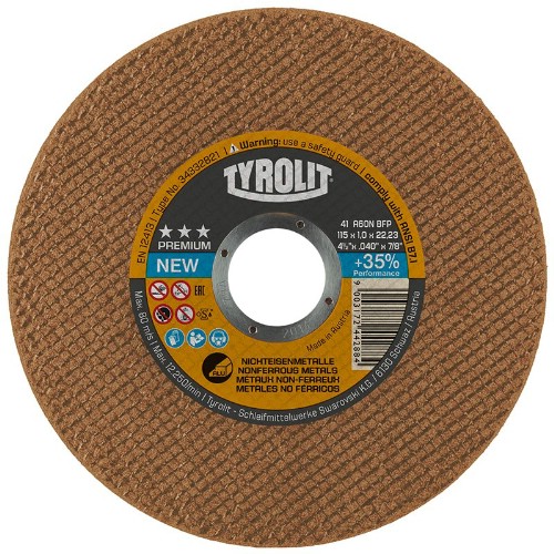 Kapskiva TYROLIT Premium Icke-järnmetall Typ 41