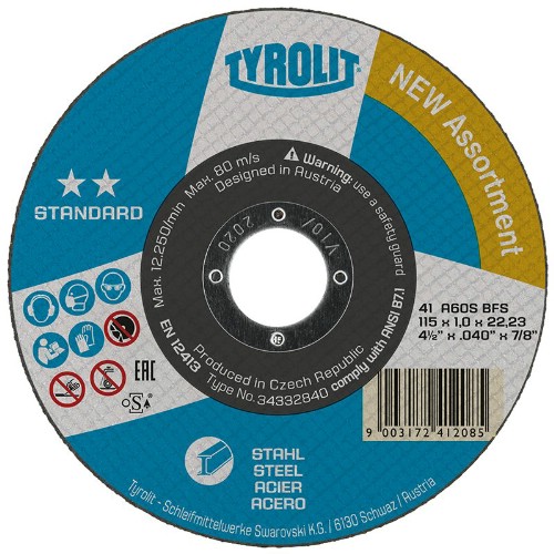 Kapskiva TYROLIT Standard Stål Typ 41