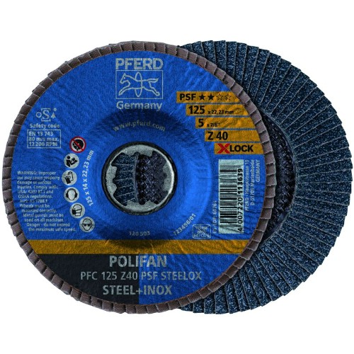 Lamellrondell PFERD PFC Z PSF STEELOX X-Lock vinklad