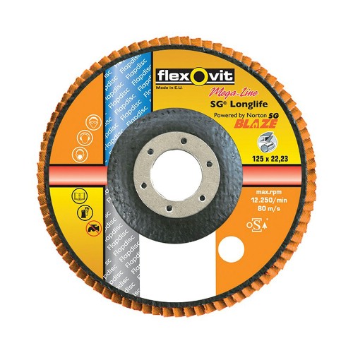 Lamellrondell FLEXOVIT Mega Line Maxx3 SG vinklad