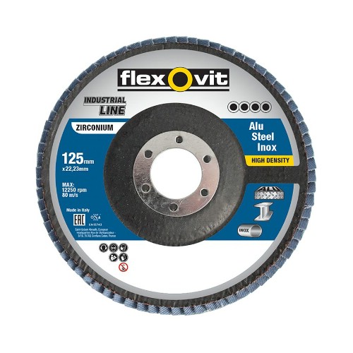 Lamellrondell FLEXOVIT Industrial Line HD vinklad