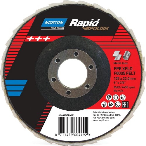 Lamellrondell NORTON Rapid Polish vinklad