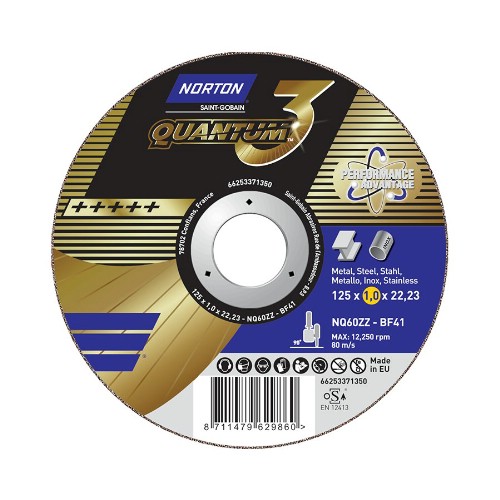 Kapskiva NORTON Quantum3 Metall/Inox Typ 41