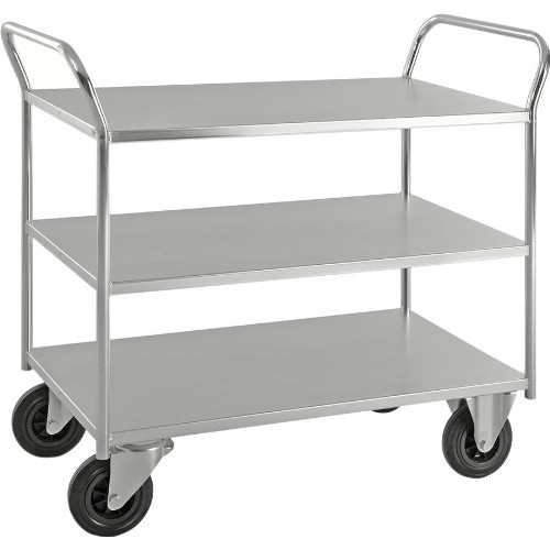 Hyllvagn KM Helsvetsad 3 hyllplan med kant Elförzinkad