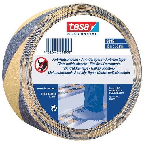 Halkskyddstejp TESA Gul/Svart