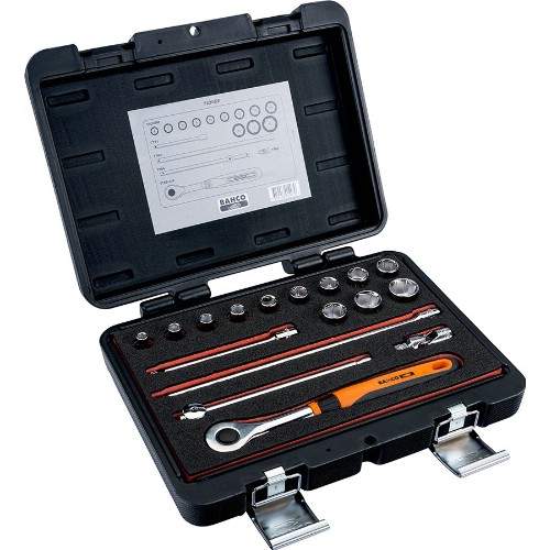 Hylsnyckelsats 3/8" mm 17-delar BAHCO 7430GE