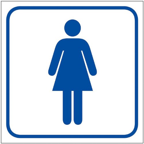 Skylt symbol damtoalett