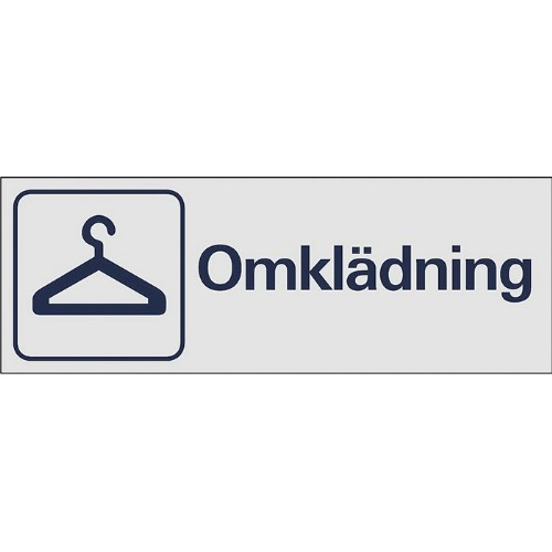 Skylt symbol omklädning