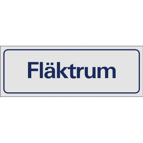 Skylt symbol fläktrum
