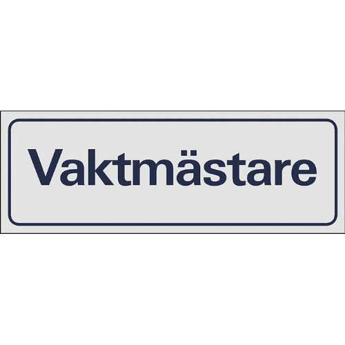 Skylt symbol vaktmästare