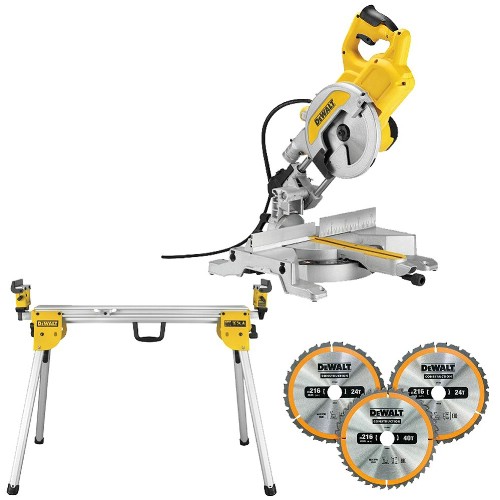 Kap- och geringssåg DEWALT DWS777 inkl sågbord + sågklingpaket