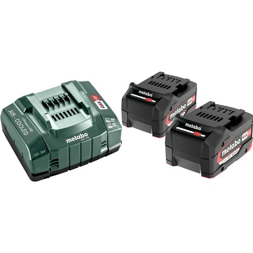 Laddare- och batteripaket METABO 2x18 V 5,2 Ah Li-Ion