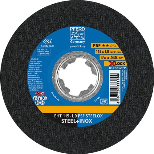 Kapskiva PFERD EHT PSF STEELOX Typ 41 X-Lock