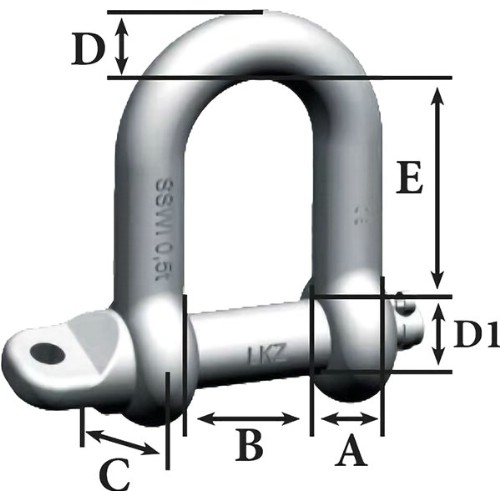 Schackel rak BEDSAB SSWI Klass 6 rostfri