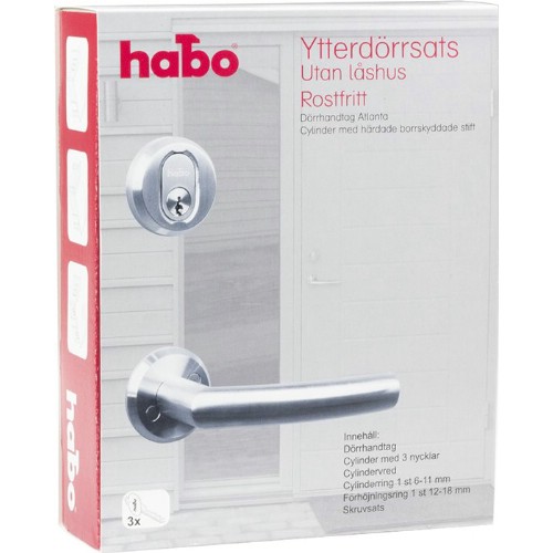 Ytterdörrsats HABO Atlanta utan låshus