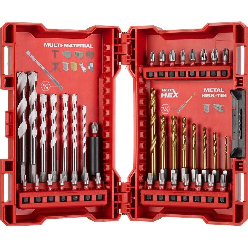 Bits- och borrsats 1/4" MILWAUKEE Shockwave 39 delar