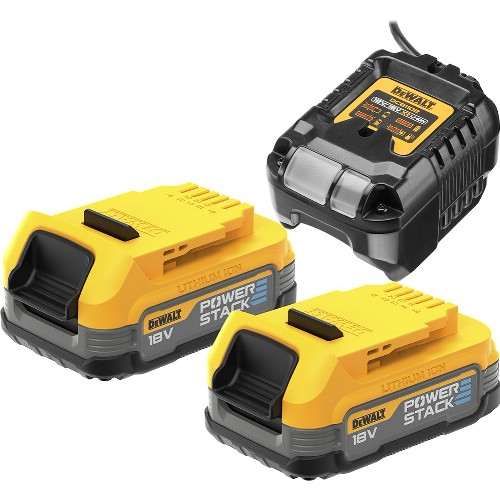 Laddare- och batteripaket DEWALT 2x18 V 1,7 Ah Li-Ion Powerstack