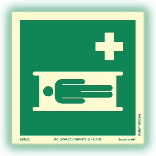 Skylt sjukbår Supernova+ färgefterlysande
