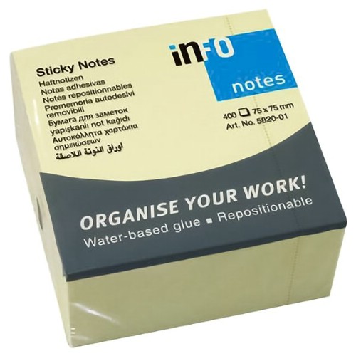 Noteringsblock INFO NOTES självhäftande