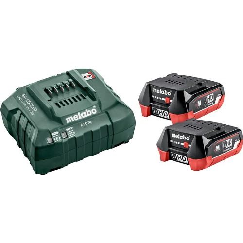 Laddare- och batteripaket METABO 2x12 V 4,0 Ah Li-Ion