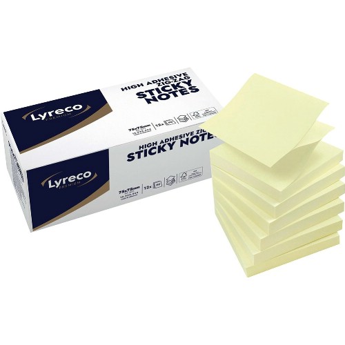 Noteringsblock LYRECO Premium självhäftande ZigZag