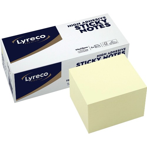 Noteringsblock LYRECO Premium självhäftande kub