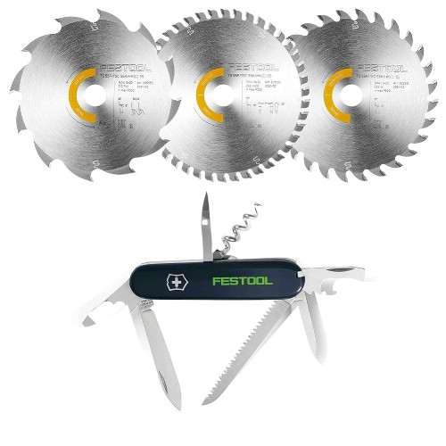 Sågklingpaket Festool 168x20 mm + fickkniv