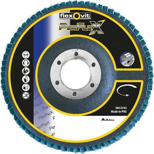 Lamellrondell FLEXOVIT Perflex Zirconia Alumina vinklad