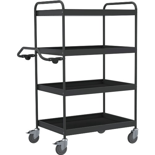 Hyllvagn KM Ergo 4 hyllplan Pulverlackerad