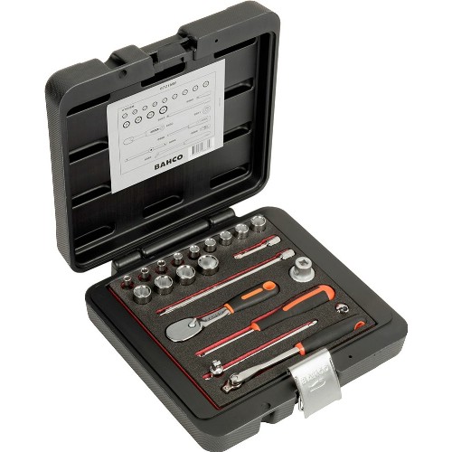Hylsnyckelsats 1/4" mm 21-delar BAHCO 6721NM