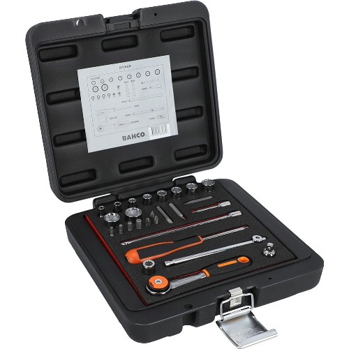 Hylsnyckelsats 1/4" mm 27-delar BAHCO 6715GE