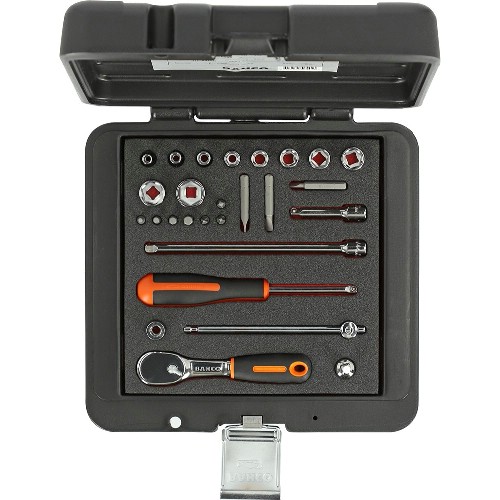 Hylsnyckelsats 1/4" mm 27-delar BAHCO 6722M