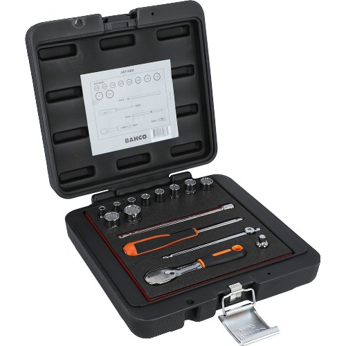 Hylsnyckelsats 1/4" tum 15-delar BAHCO A6716DZ