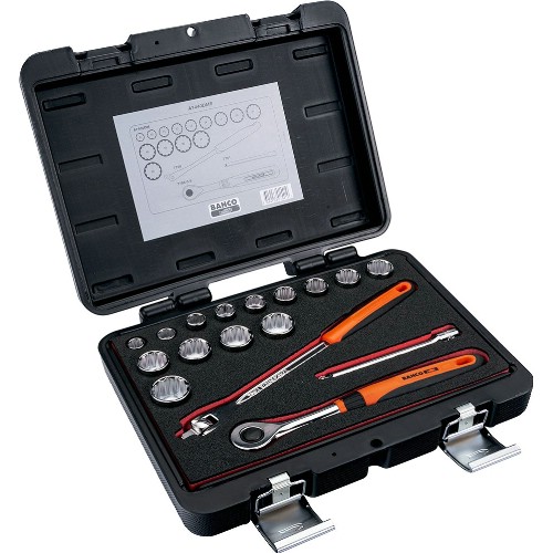 Hylsnyckelsats 3/8" mm 17-delar BAHCO A7440DME