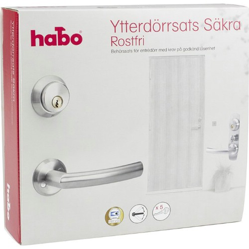 Ytterdörrsats HABO Säkra Atlanta utan låshus