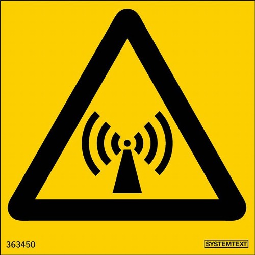 Skylt varning ickejonisernade strålning