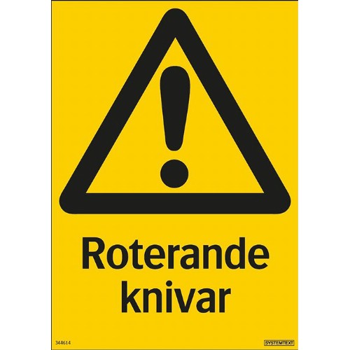 Skylt roterande knivar