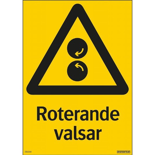 Skylt roterande valsar